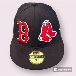 NEW ERA 59Fifty Boston Red Sox Fitted Hat 7 1/4 *NEW*